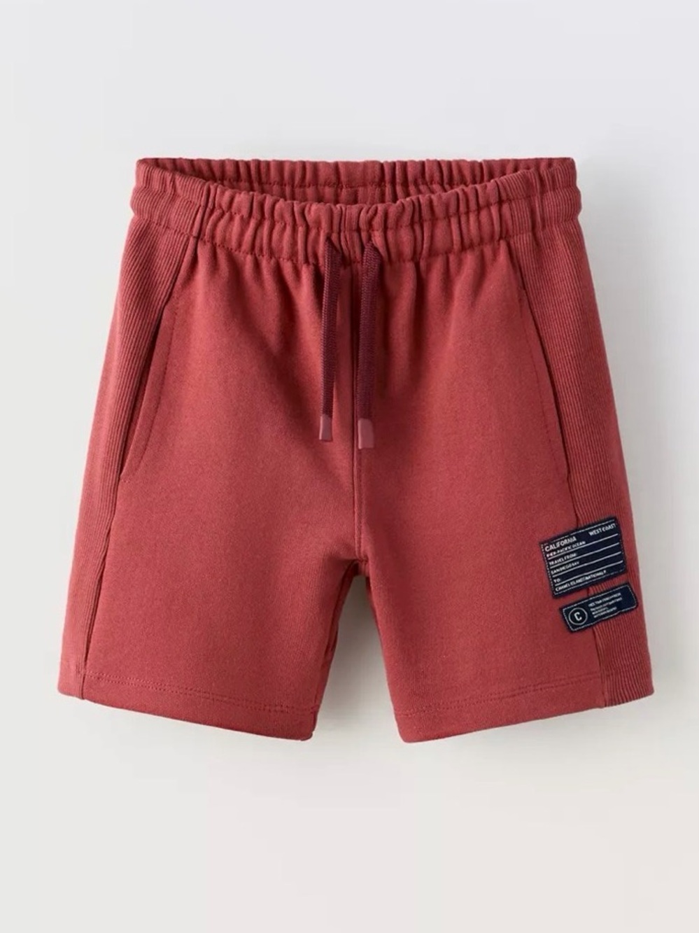 ZARA Boys Plush Rib Jogger Shorts